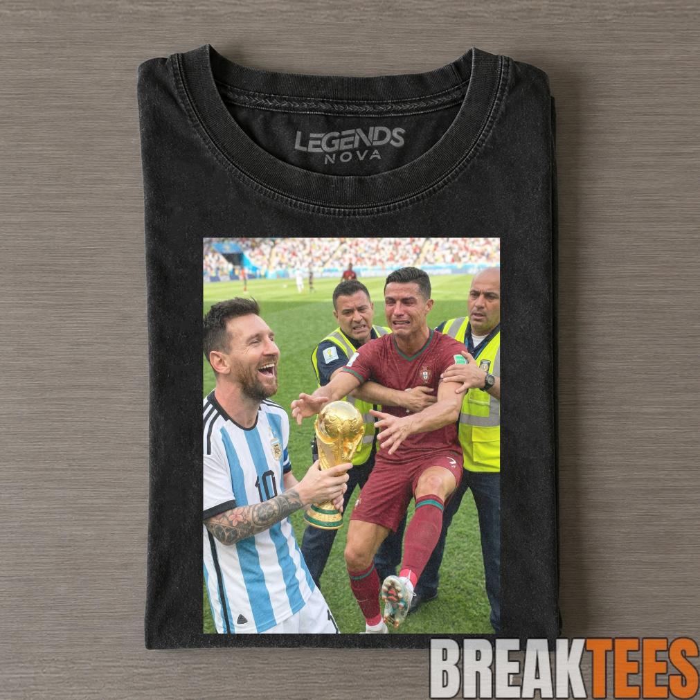 Messi & Cristiano Ronaldo Funny World Cup Photo 2026 Vintage Tee