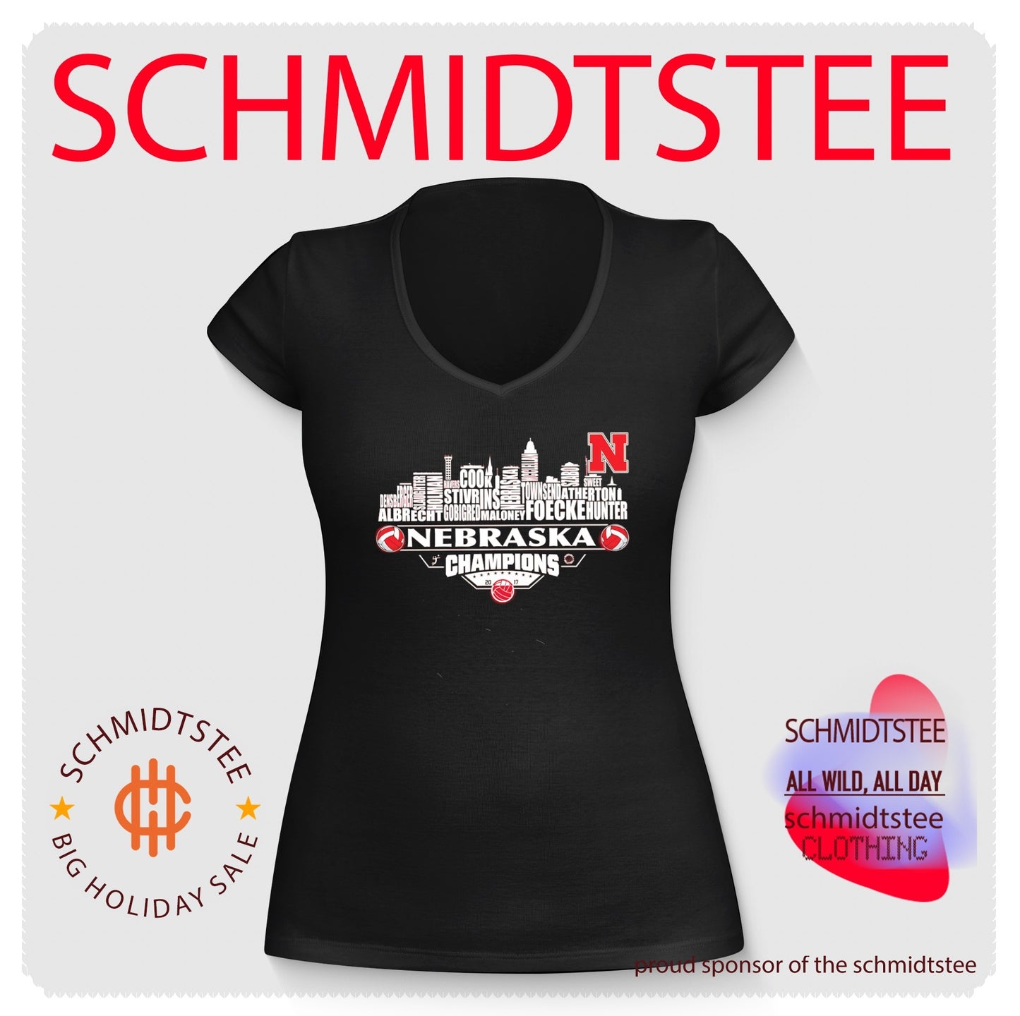 Nebraska Volleyball Champions Skyline Roster 2026 shirt