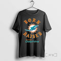 New Miami Dolphins Football Born Raised Logo