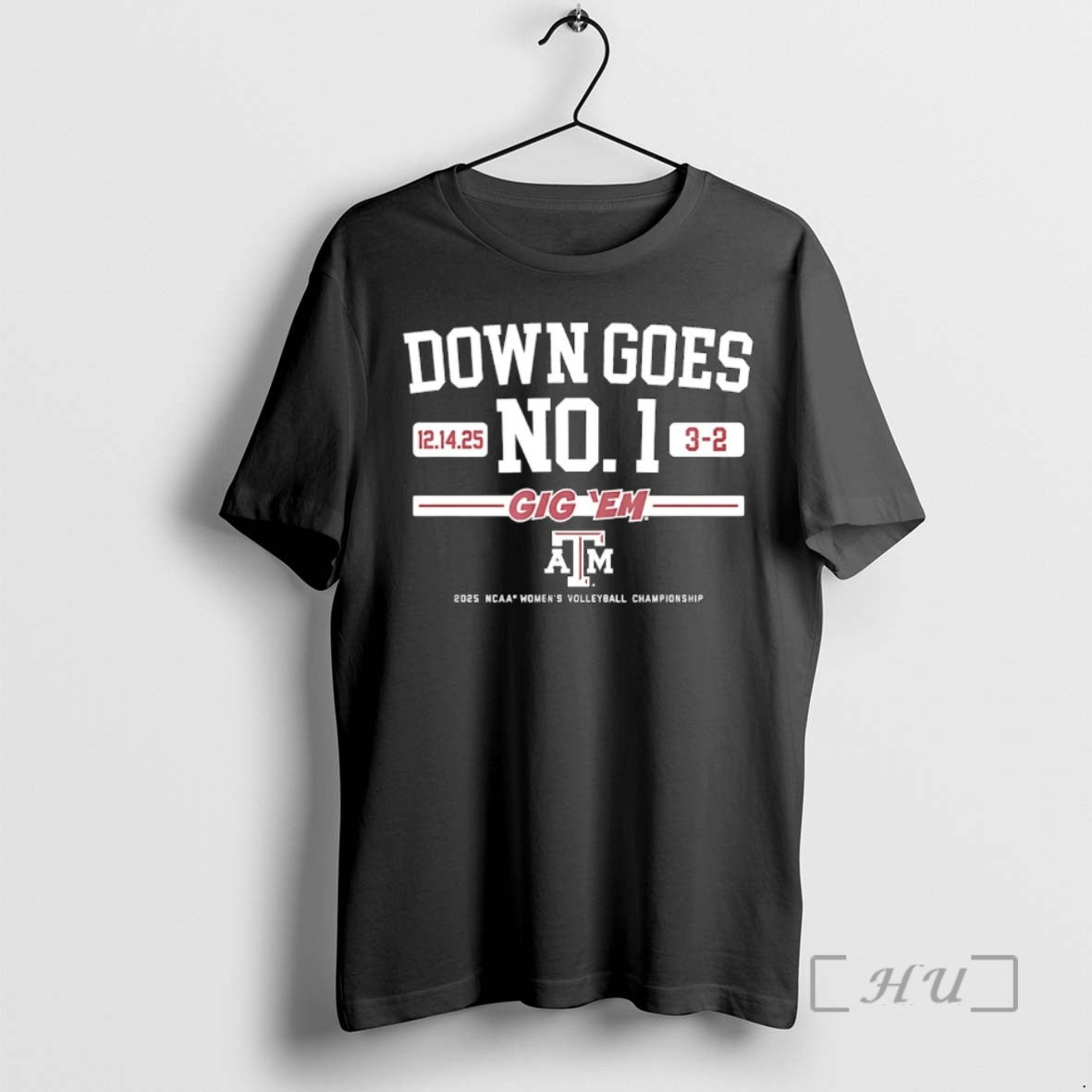 New Texas Am Volleyball Down Goes No 1 Gig Em Christmas Premium T Shirts Sweater