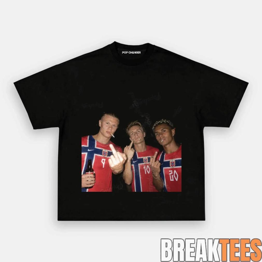 Norway Team Retro Football Supporter Graphic Tee