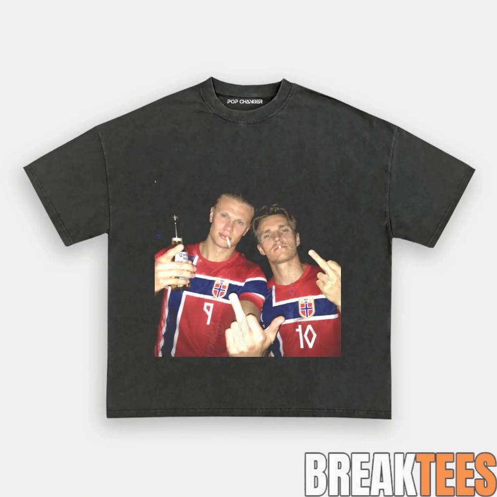 Norway Team Vintage Football Fan Graphic Shirt