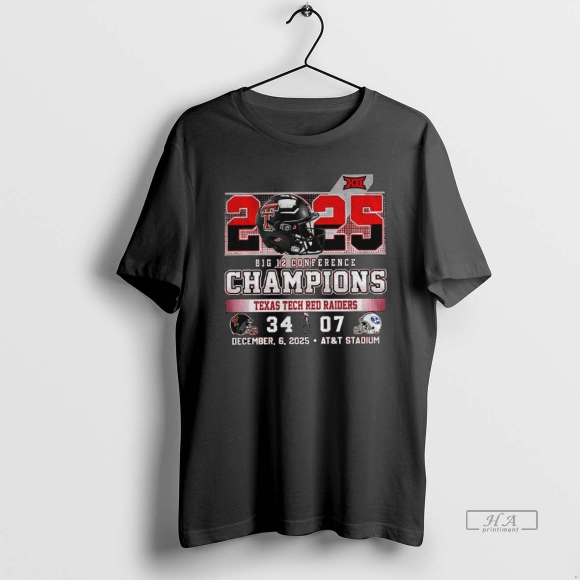 Official 2025 Big 12 Conference Champions Texas Tech Red Raiders 34 Byu Cougars 07