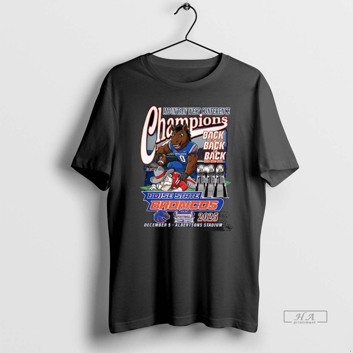 Official Boise State Broncos Beat Unlv Rebels Mountain West Conference Championship Back2back 2025