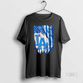 Official Los Angeles Dodgers Baseball X American Flag