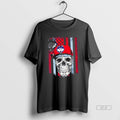 Official Skull Wearing A Cap Connecticut Huskies Us Flag