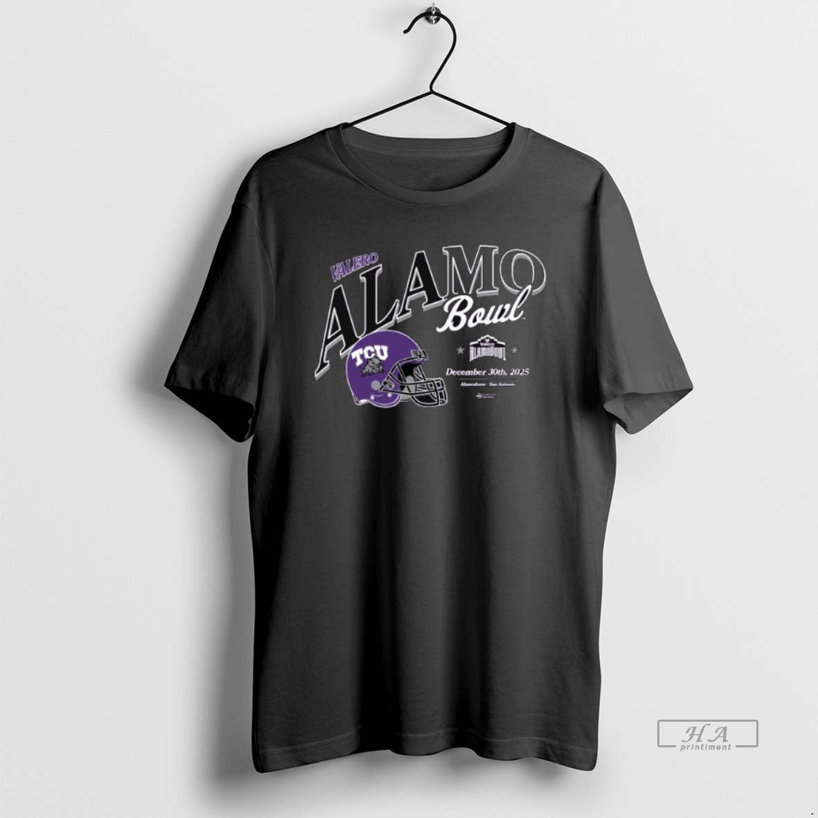 Official Tcu Horned Frogs 2025 Valero Alamo Bowl December 30th 2025 Helmet Long Sleve