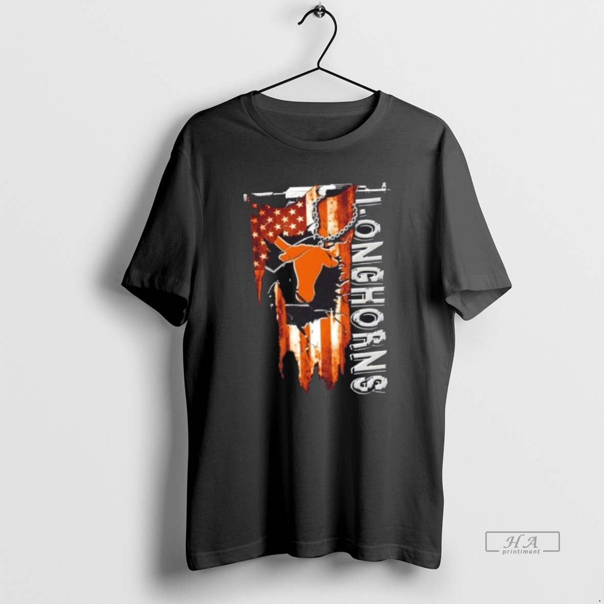 Official Texas Longhorns Football Battle Shattered Usa Flag Rip Design