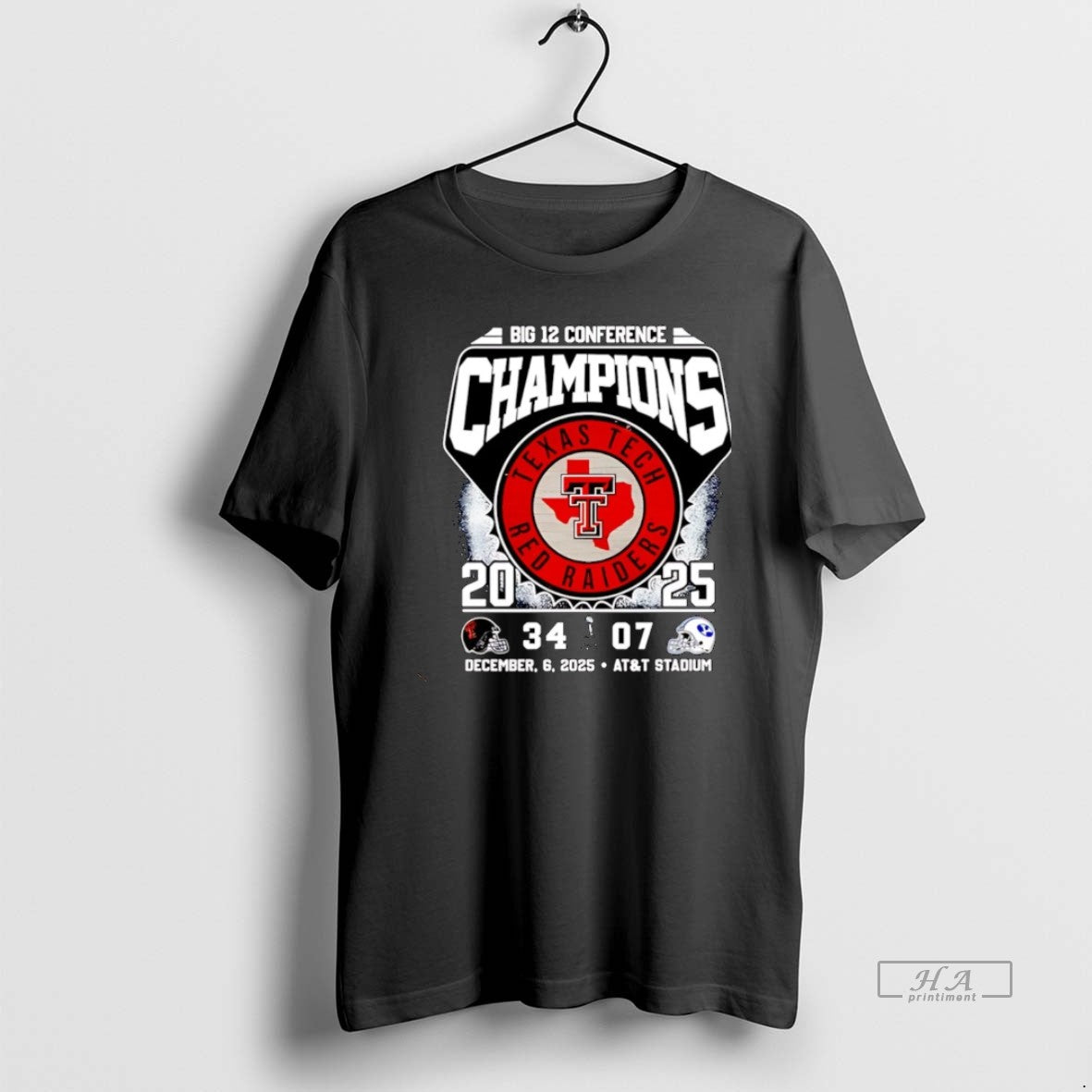 Official Texas Tech Red Raiders 2025 Big 12 Conference Champions 34 7 Byu Christmas