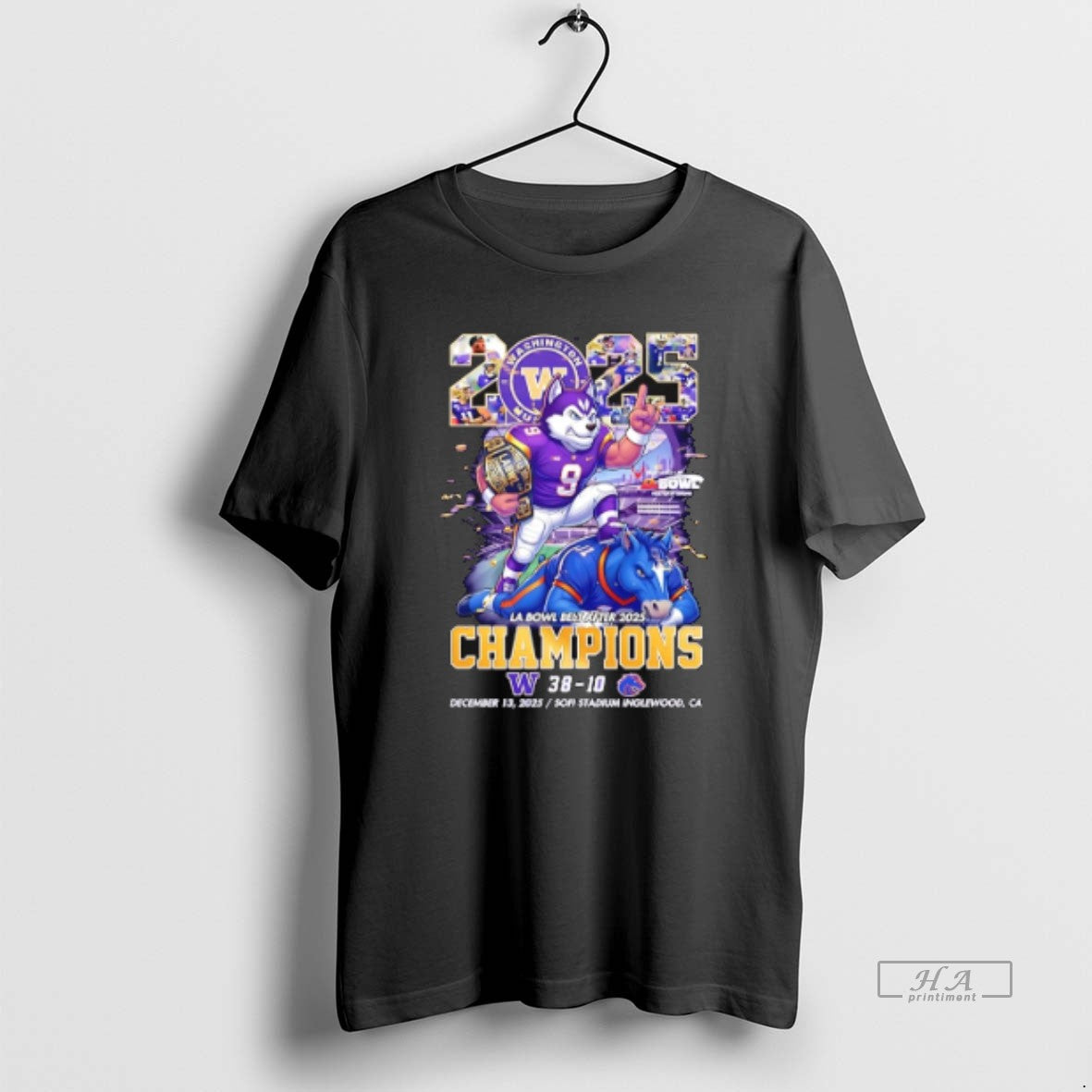 Official Washington Huskies 2025 La Bowl Belt After Champions Washington 38 10 Boise State