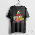 Officials 2025 Santa Grinch X Dog Ball Merry Christmas Arizona Cardinals Logo Premium T Shirts