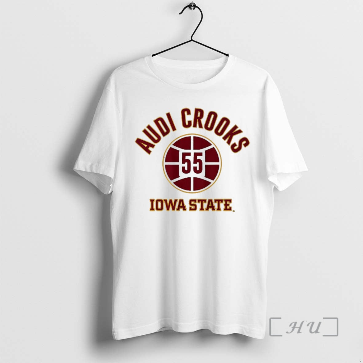 Officials Audi Crooks Iowa State Cyclones Basketball Name And Number 55 Ball Premium T Shirts