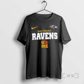 Officials Baltimore Ravens X Ucme John Cena Never Give Up 2 Sided Premium T Shirts