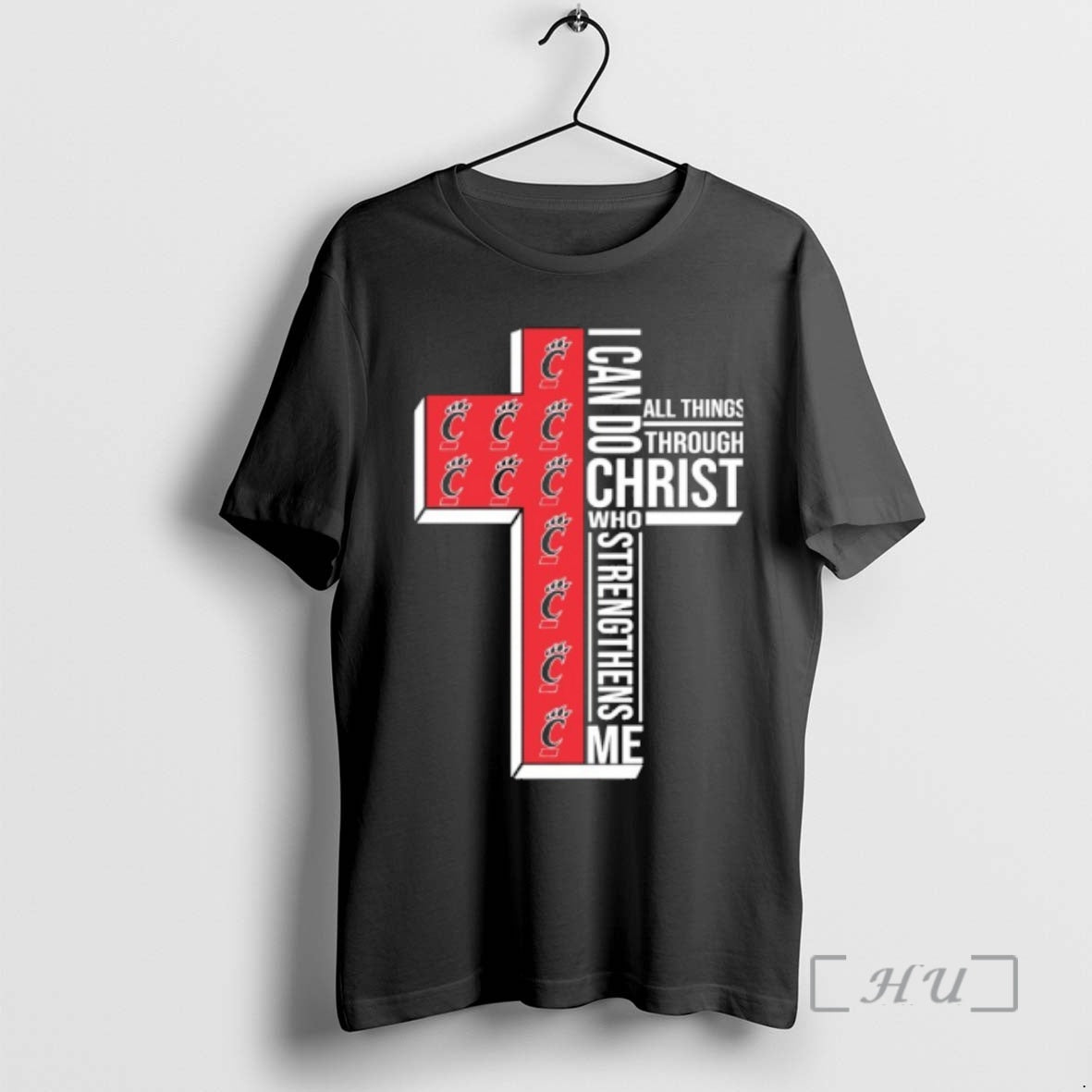 Officials Cincinnati Bearcats Cross I Can Do All Things Through Christ Who Strengthen Me Premium