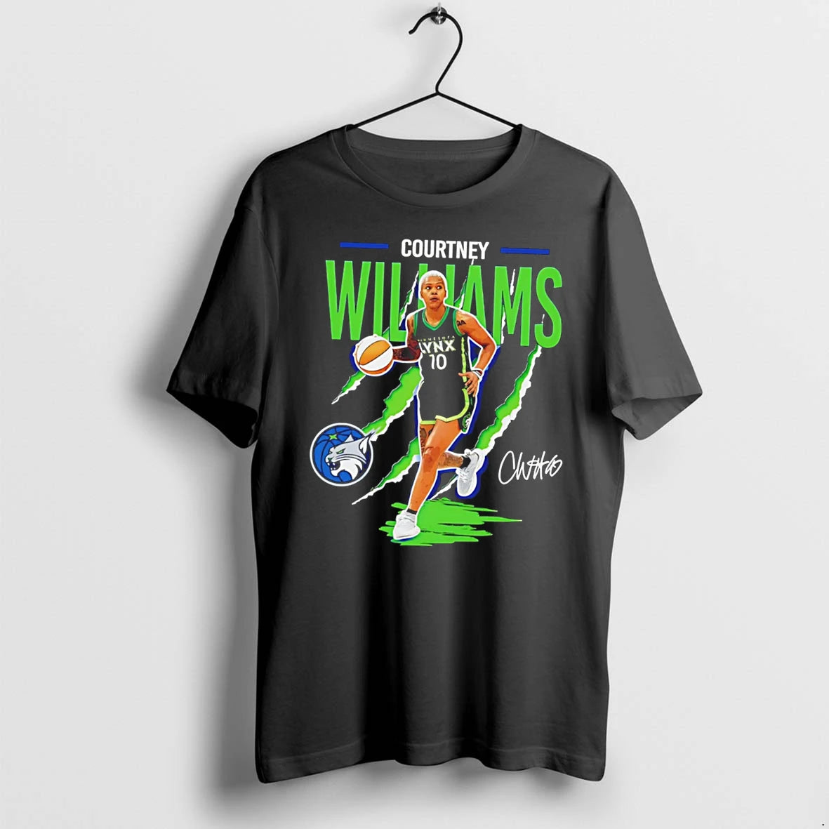 Officials Courtney Williams Minnesota Lynx No 10 Signature Claws Tee Premium T Shirt