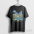 Officials Delaware Blue Hens Skyline Players Name 2025 68 Ventures Bowl Champions Premium T Shirts