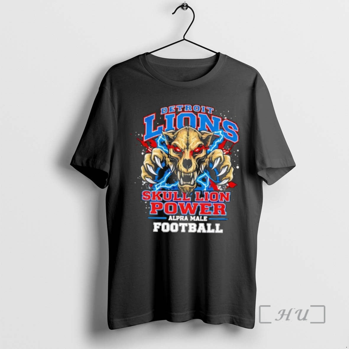 Officials Detroit Lions Skull Lion Power Alpha Male Football