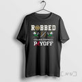 Officials Robbed College Football Playoff Notre Dame Fighting Irish 2025 Circle Black Premium T Shirts