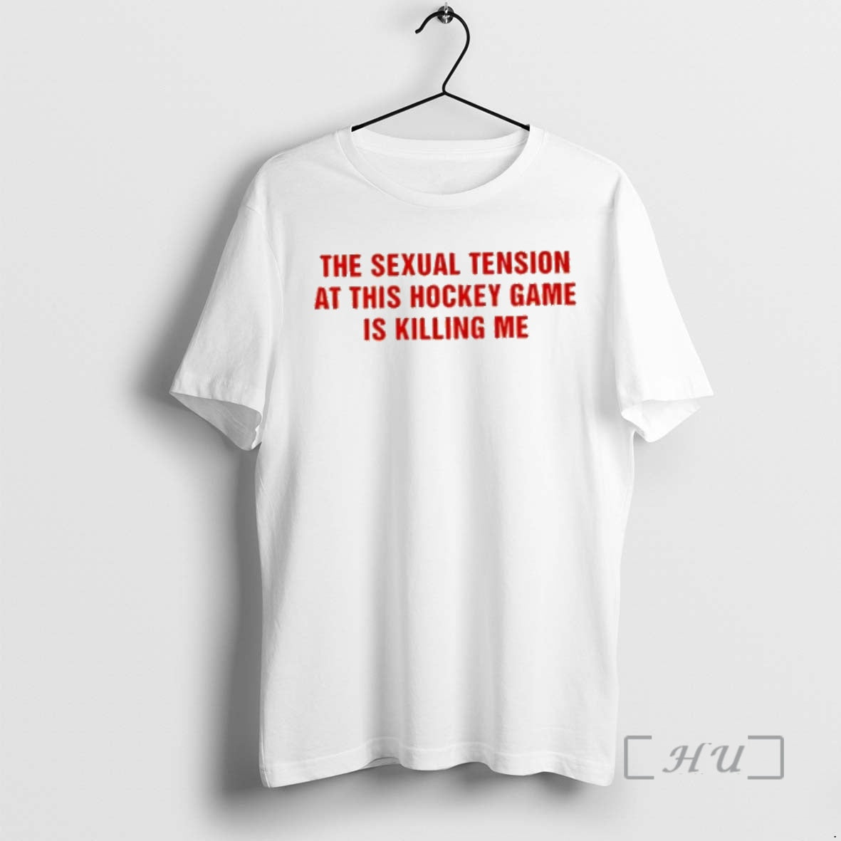 Officials The Sexual Tension In This Hockey Game Is Killing Me Text Premium T Shirts