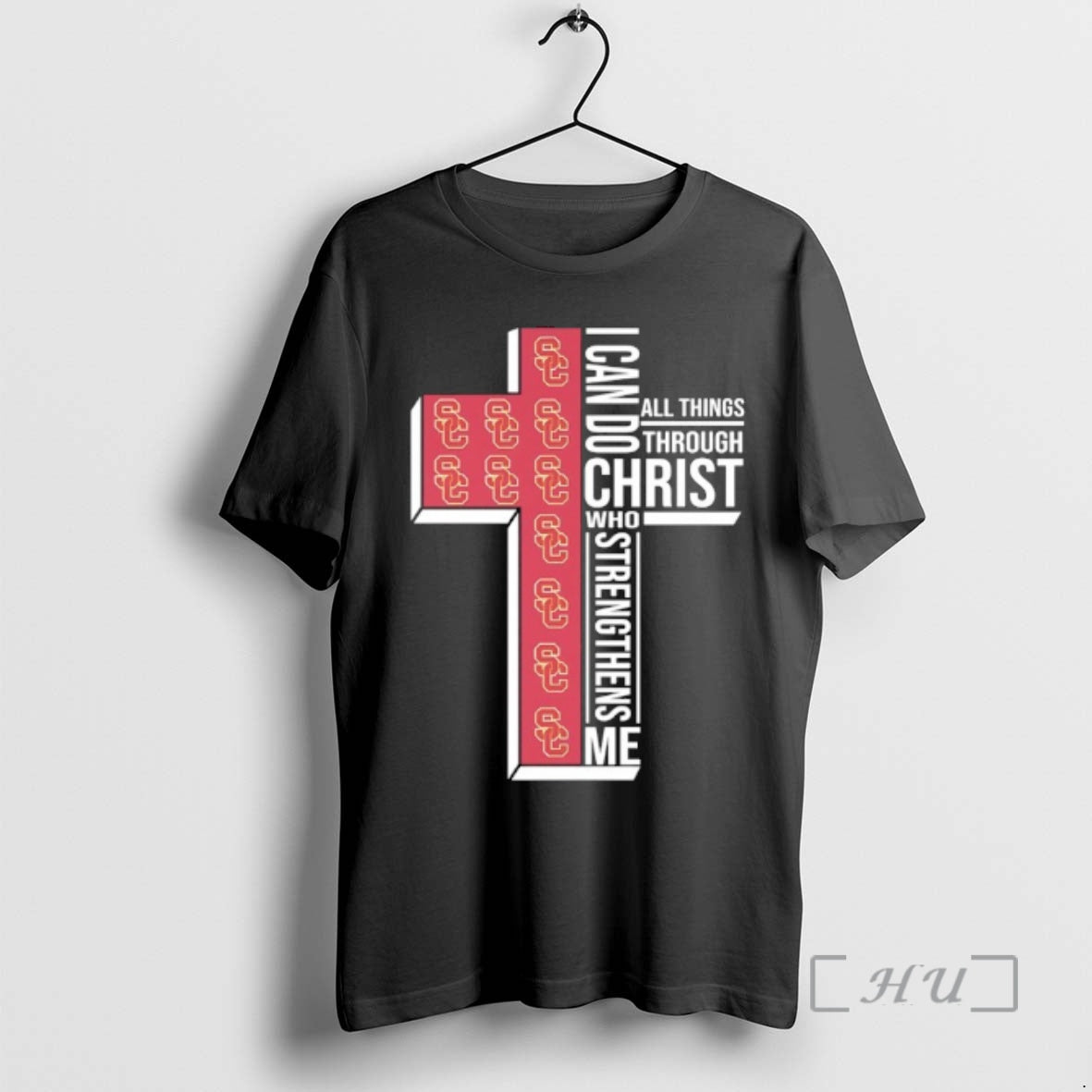 Officials Usc Trojans Cross I Can Do All Things Through Christ Who Strengthen Me Premium