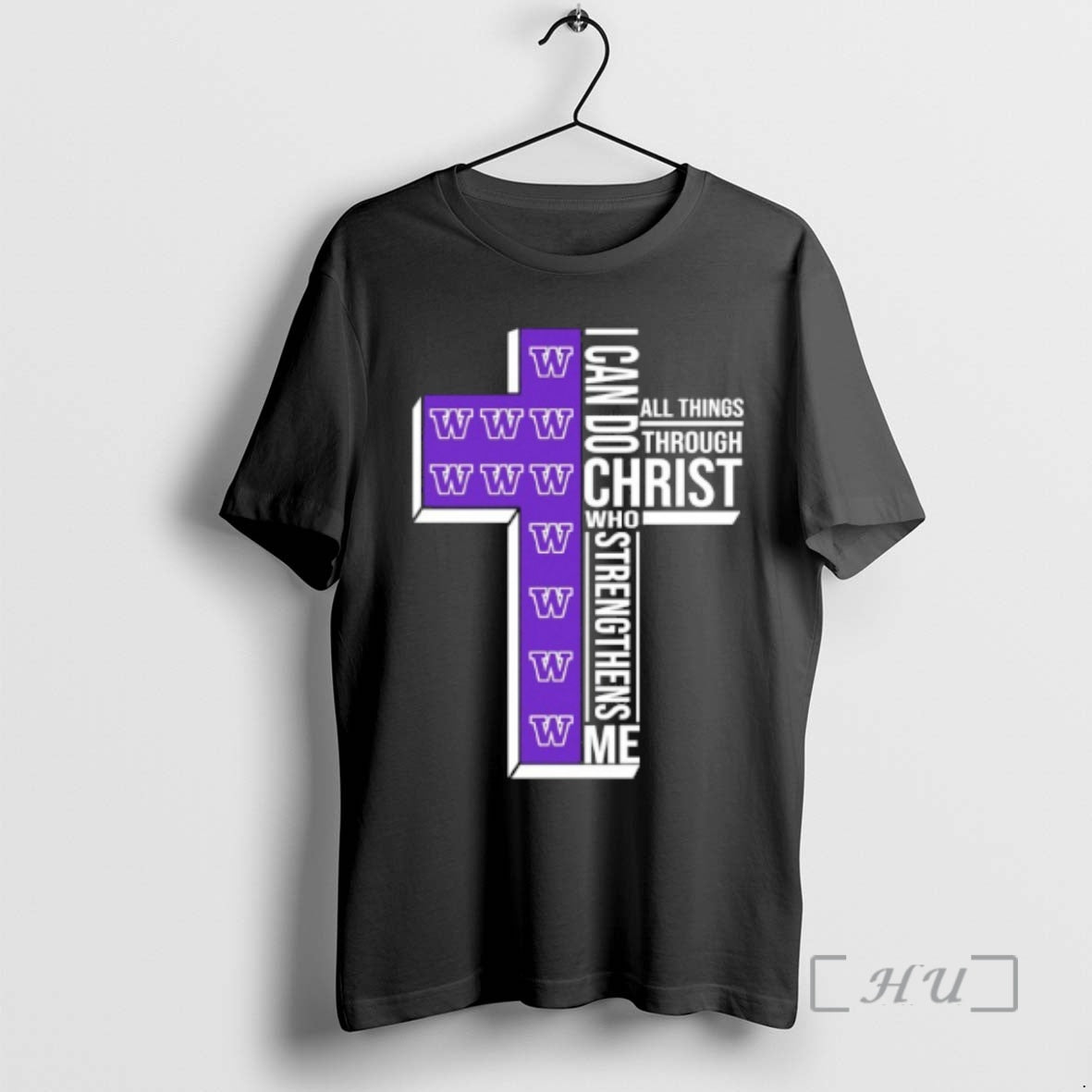 Officials Washington Huskies Cross I Can Do All Things Through Christ Who Strengthen Me Premium