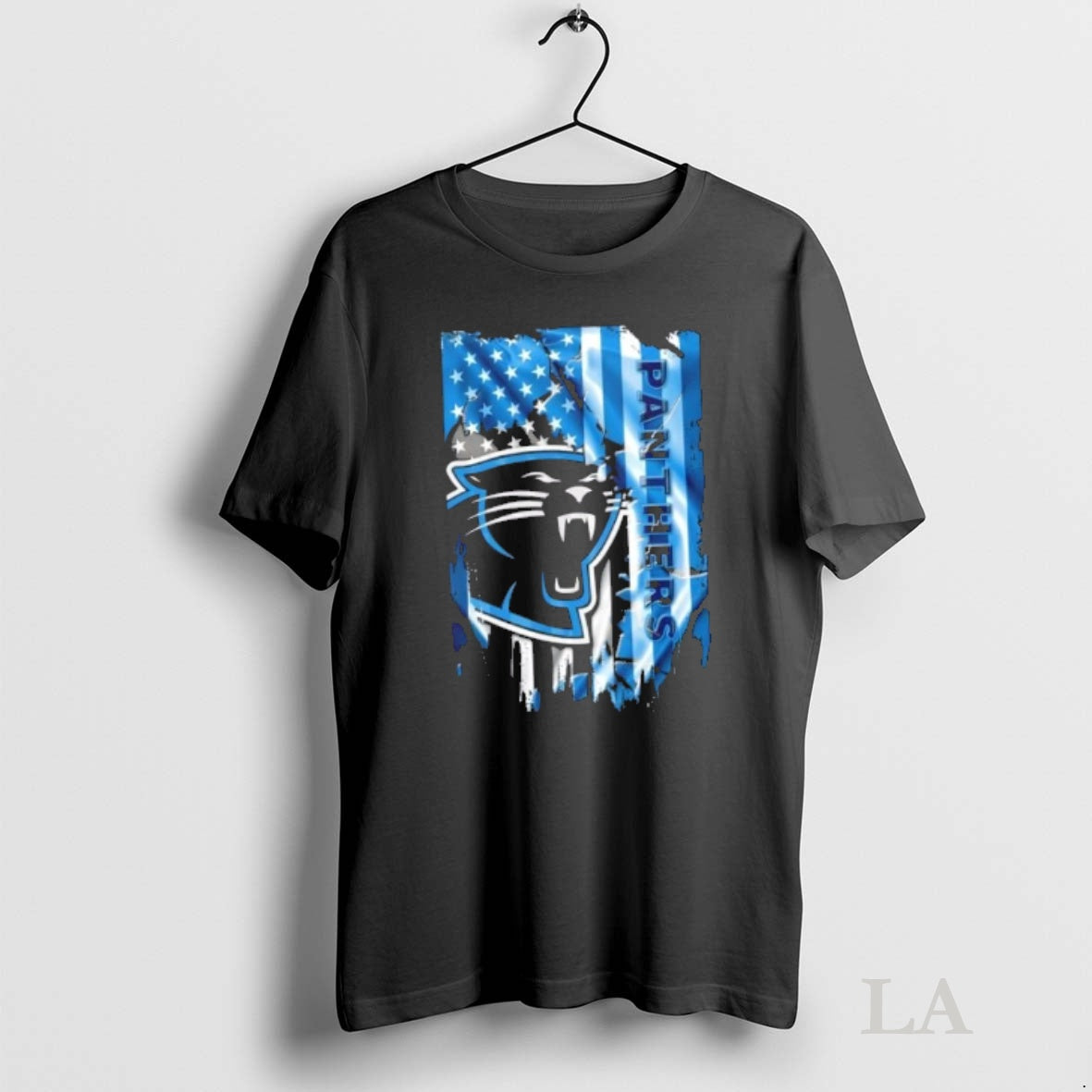 Original Carolina Panthers Football X American Flag