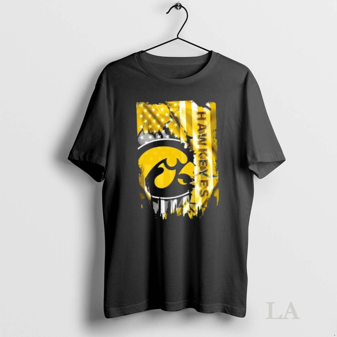 Original Iowa Hawkeyes Football X American Flag