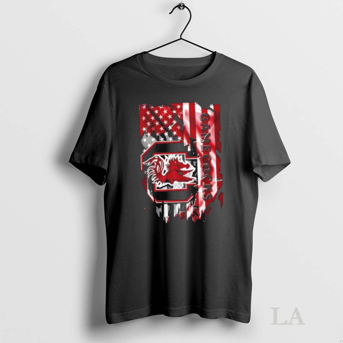 Original South Carolina Gamecocks Football X American Flag