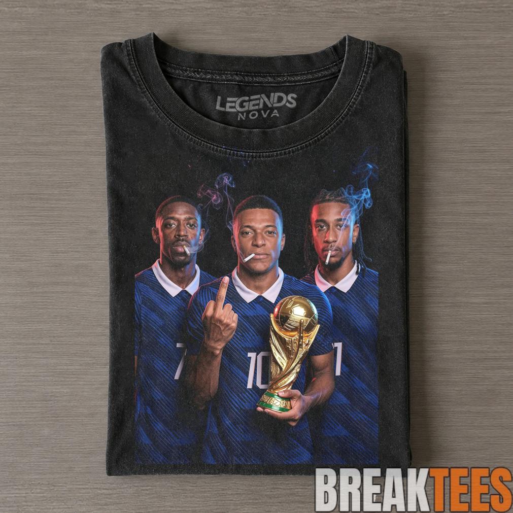 Ousmane Dembélé & Kylian Mbappé & Michael Olise France Smoke Tee