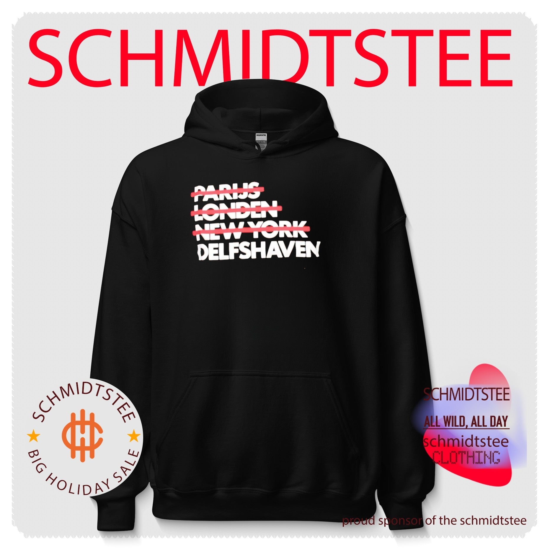 Parijs Londen New York Delfshaven Rotterdam shirt