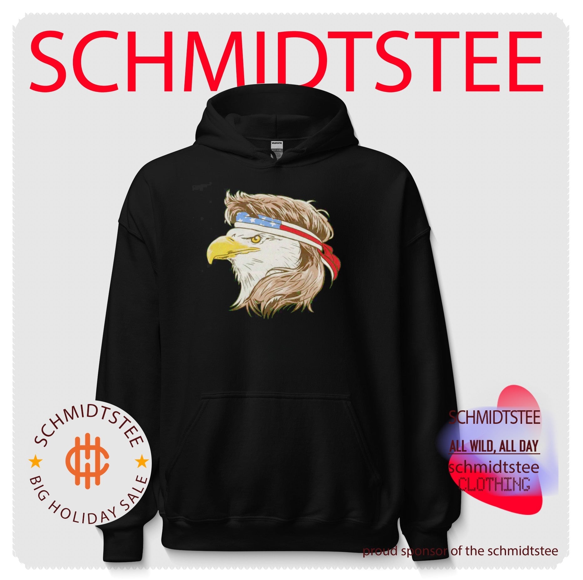 Patriotic Bald Eagle with American Flag Headband shirt