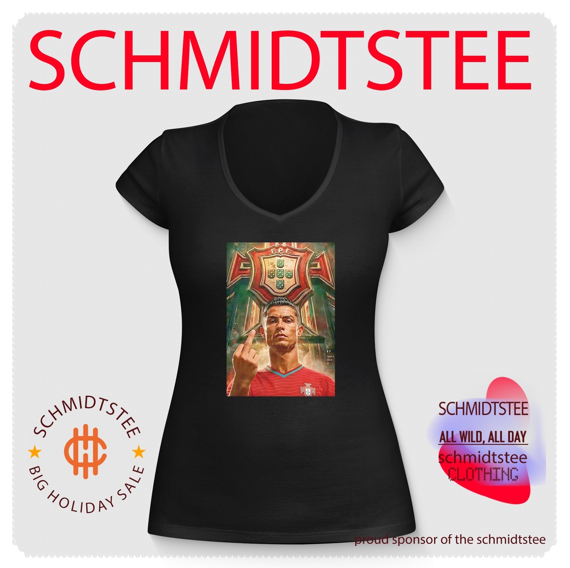 Portugal Cristiano Ronaldo CR7 middle finger shirt