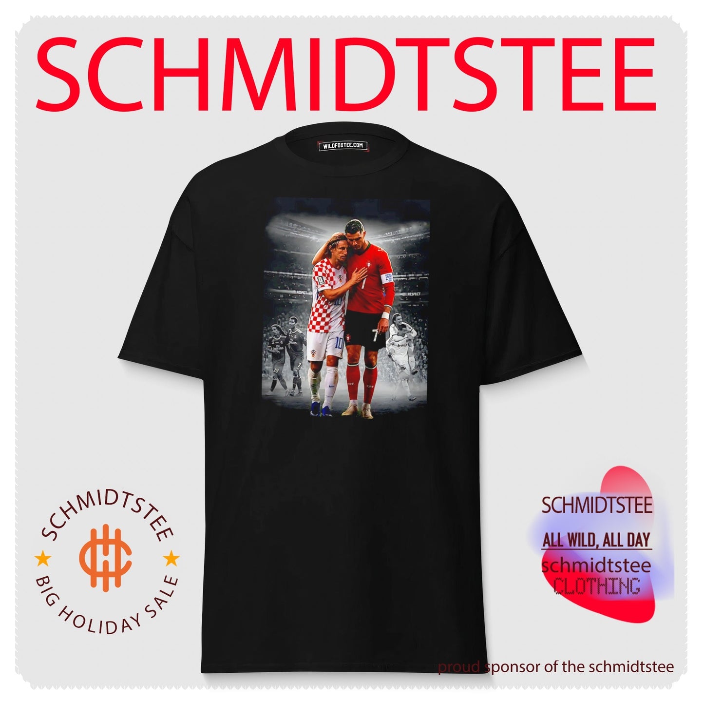 Portugal Cristiano Ronaldo and Croatia Luka Modric embracing shirt