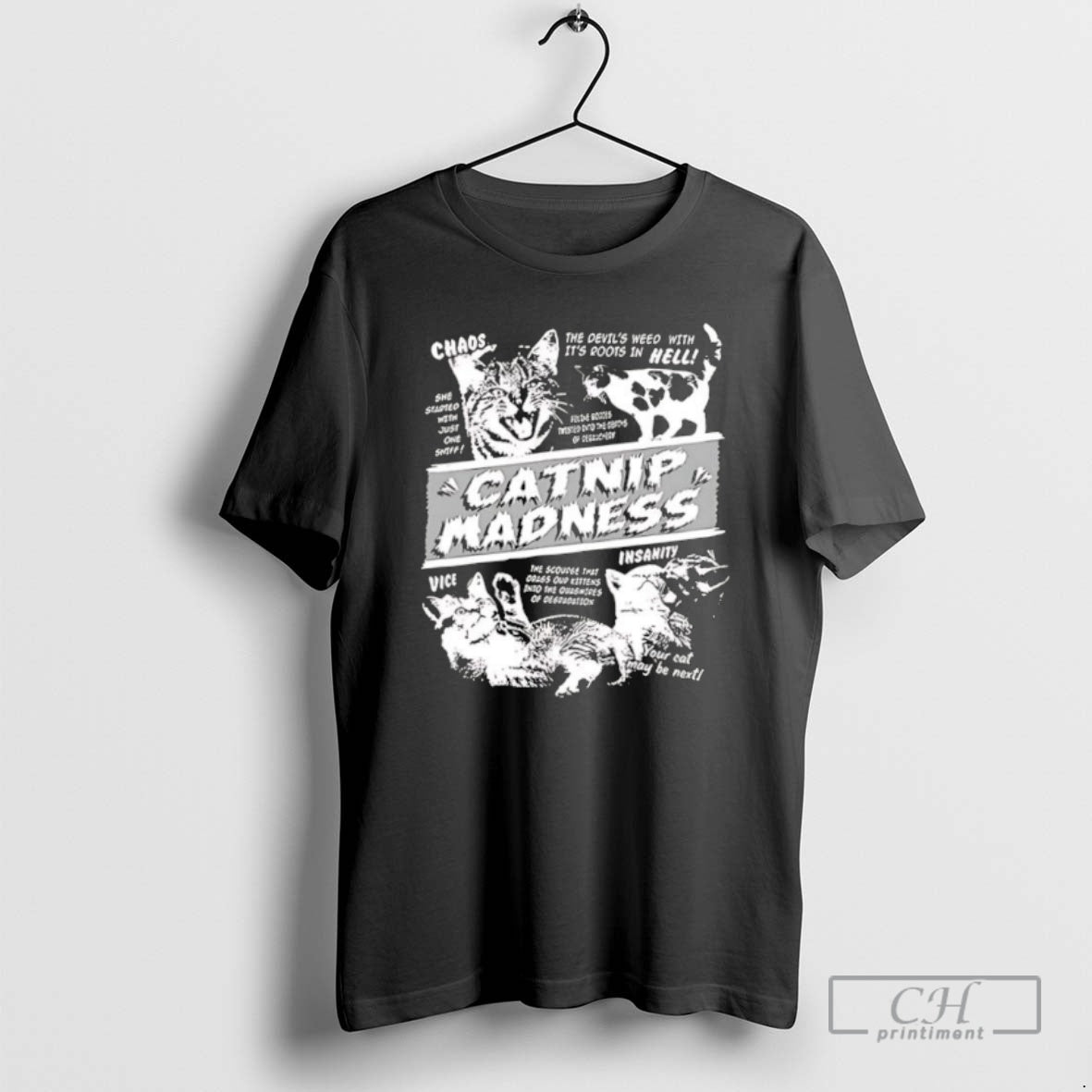 Premium Catnip Madness Graphic Retro Shirt Sweater
