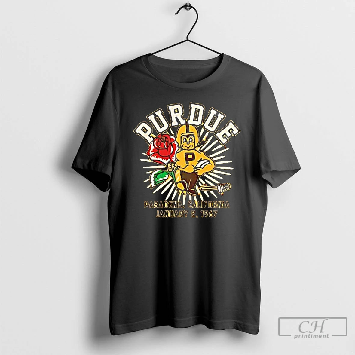 Premium Purdue Boilermakers Gold Homefield Football 1967 Rose Bowl Pasadena California January 2nd 1967