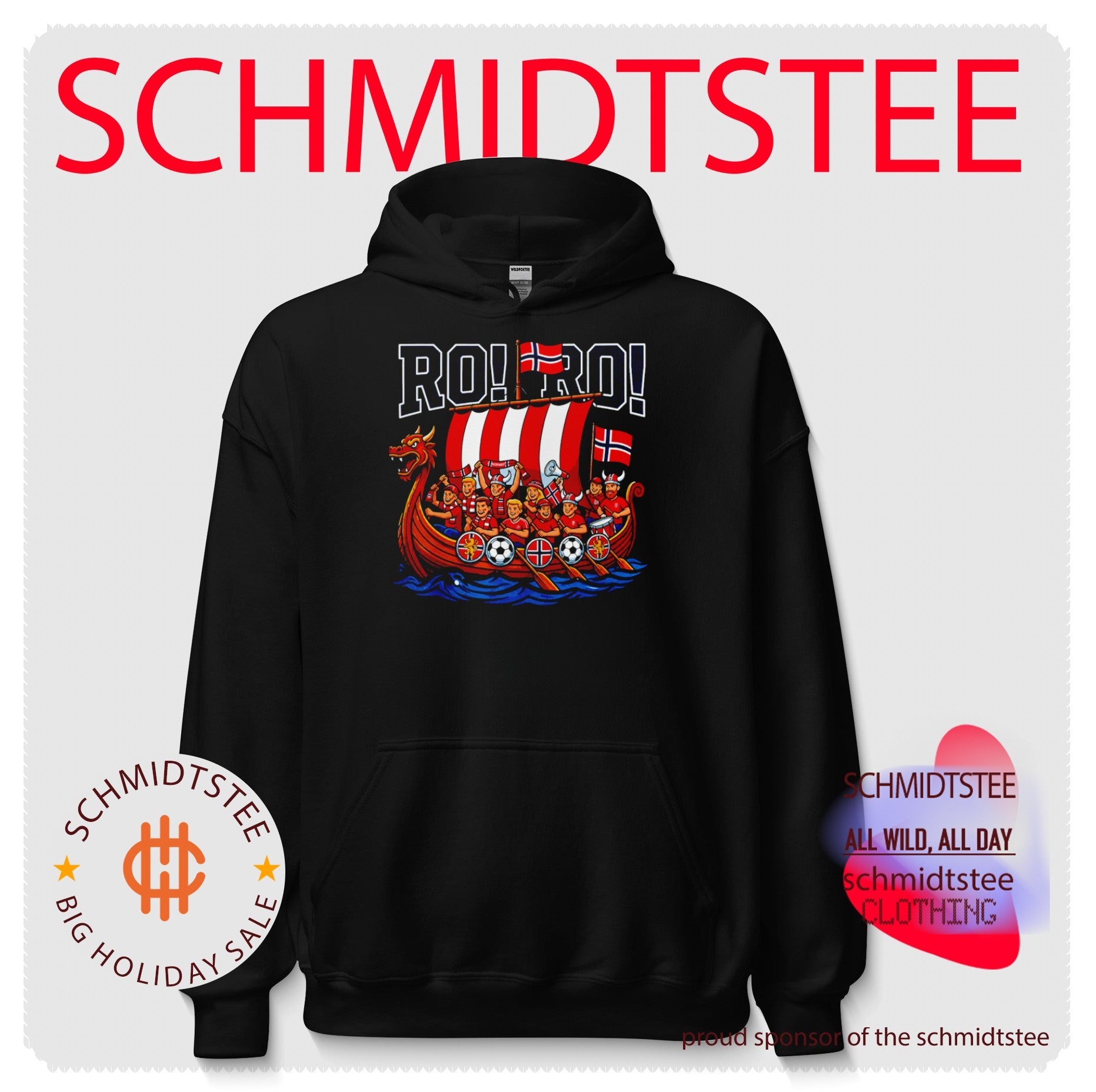 RO RO Norway Viking Ship Soccer Shirt
