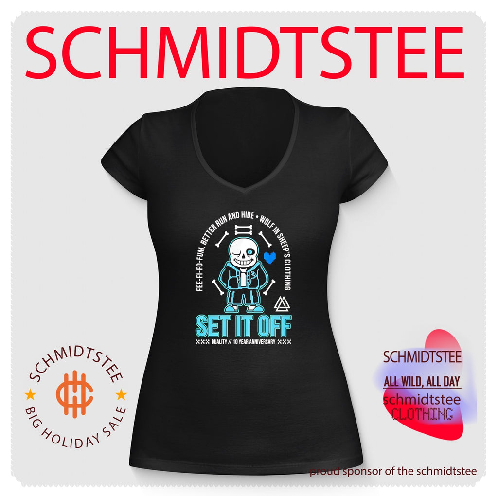 Set It Off Duality 10 Year Anniversary Undertale Sans Skeleton Shirt