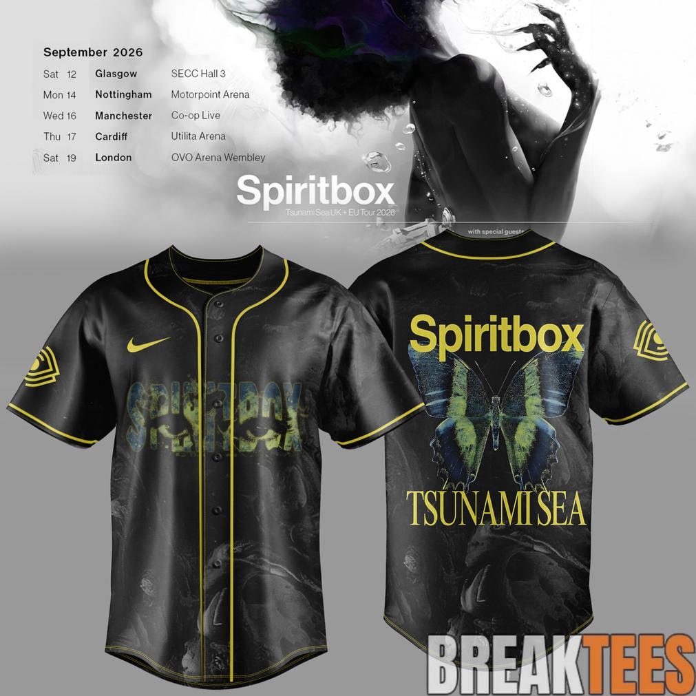 Spiritbox Tsunami Sea 2026 Golden Ruin Vintage Baseball Jersey