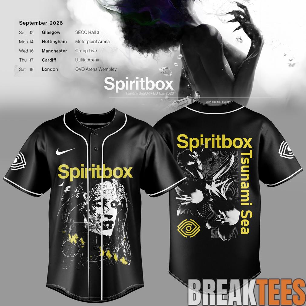 Spiritbox Tsunami Sea 2026 Golden Ruin Vintage Baseball Jersey