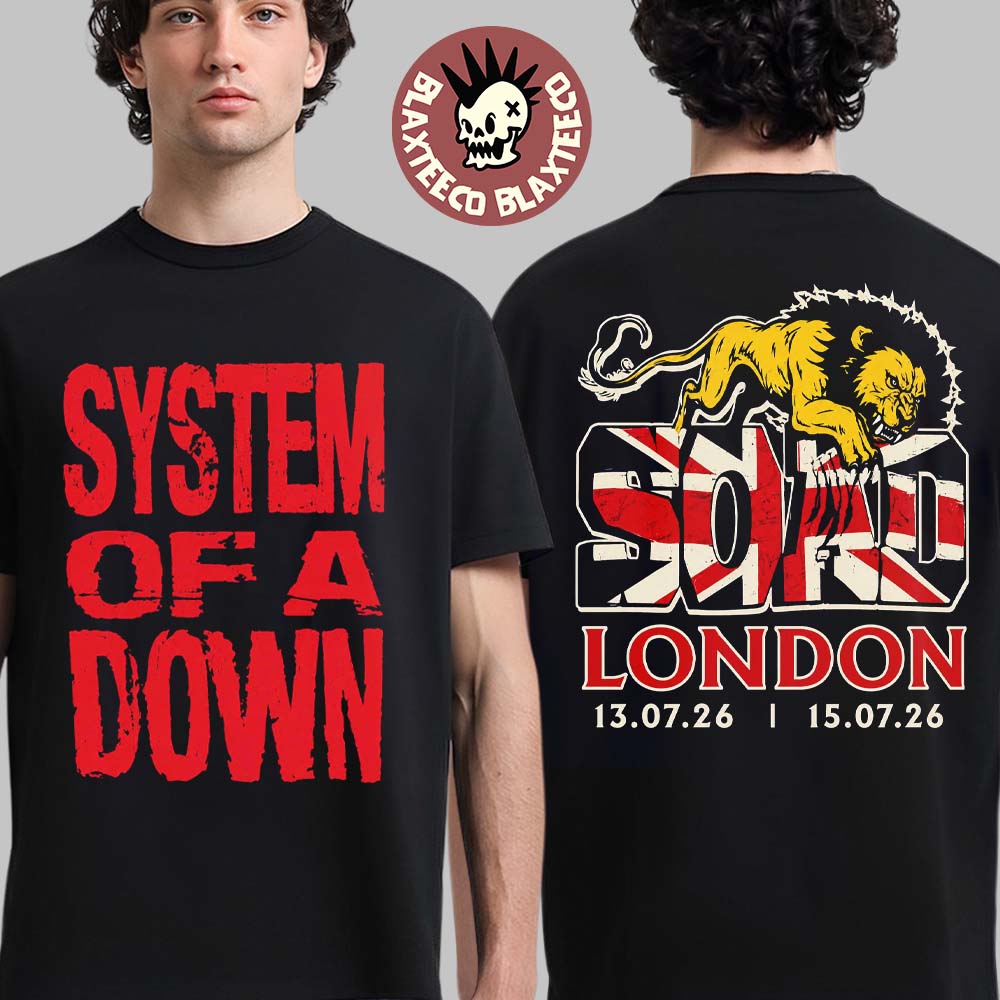 System Of A Down SOAD London UK 2026 Pop Up Shop Merch Tee At Tottenham Stadium On 13 And 15 July 2026 T-Shirt