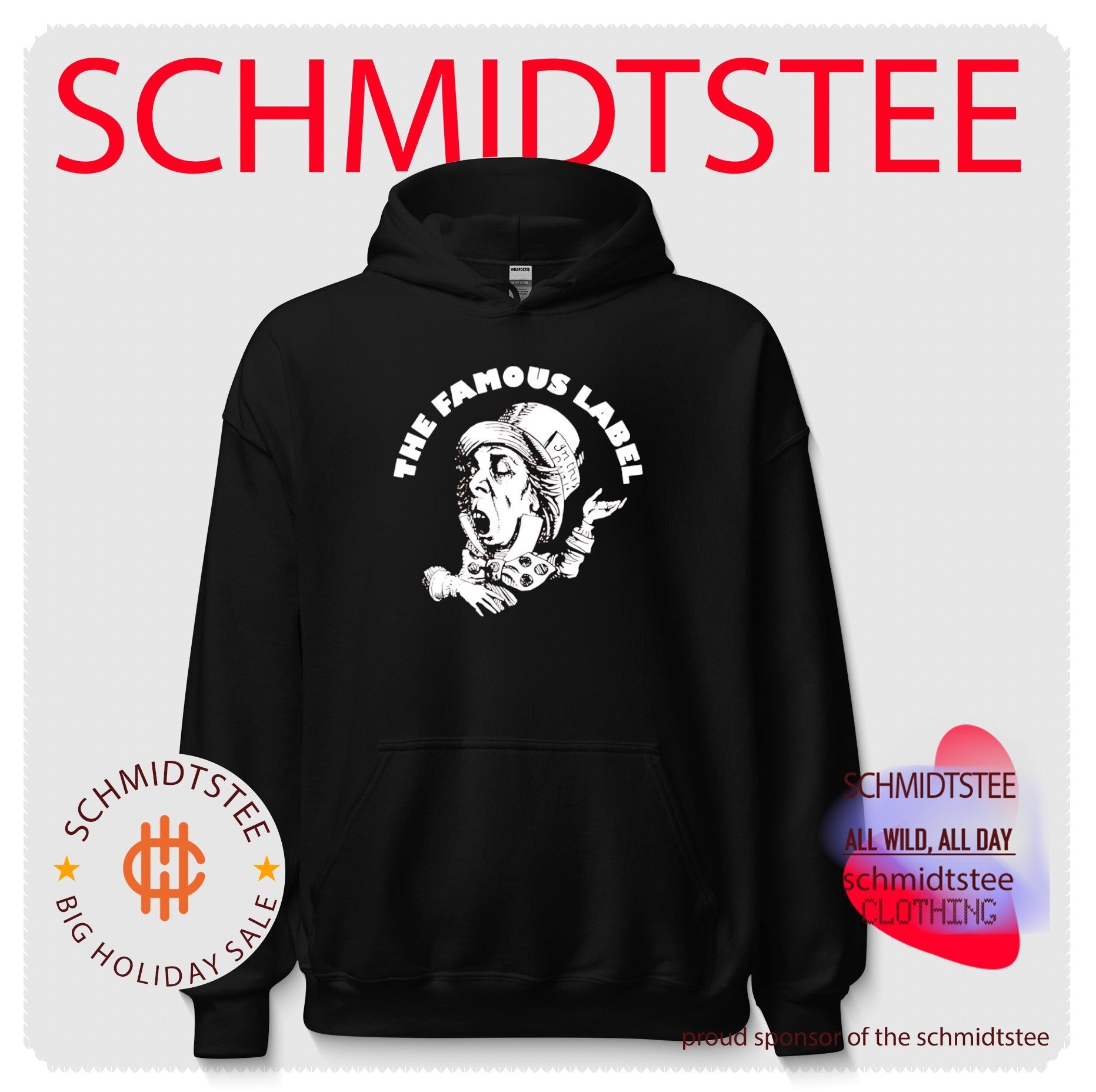 The Famous Label As Used by Charisma Records Mad Hatter shirt