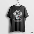 Top God First Family Second Then Atlanta Falcons Mascot T Shirt Sweater