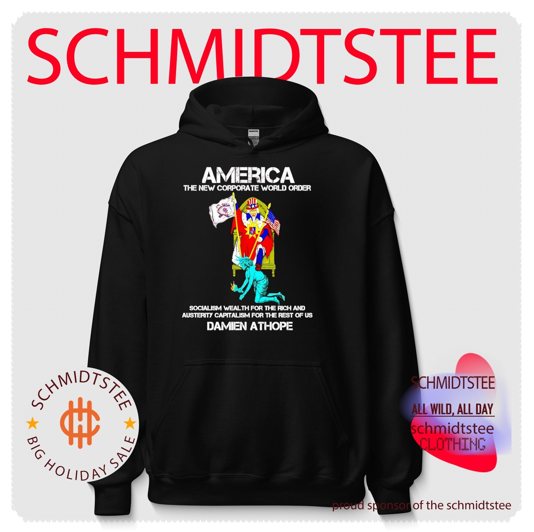 Uncle Sam New Corporate World Order Distressed Political shirt