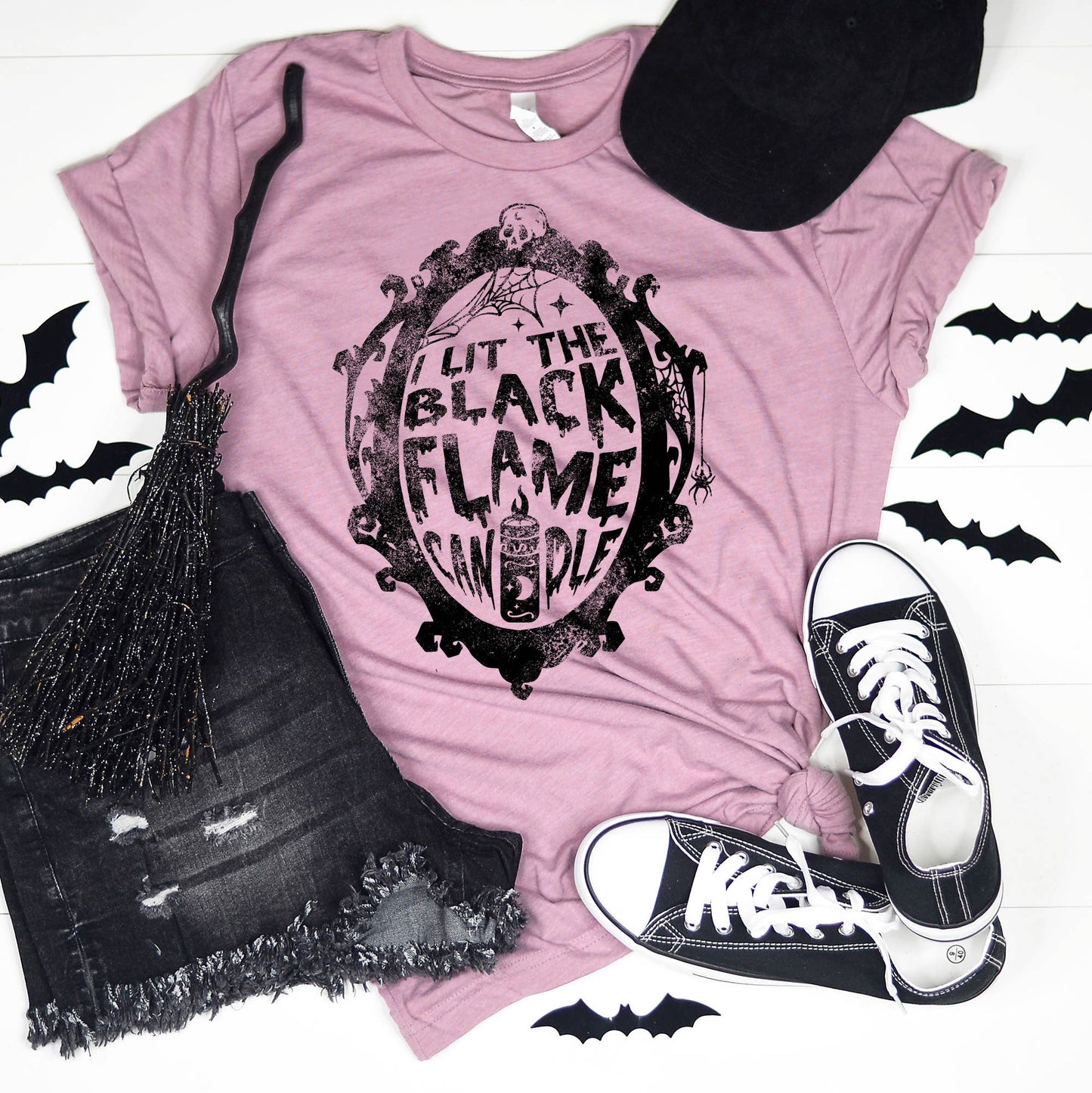 I Lit the Black Flame Candle Funny Halloween Shirt