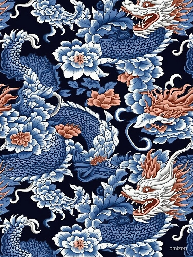 Dragon Tales: Captivating Patterns Inspired by Asian Textiles by omizen