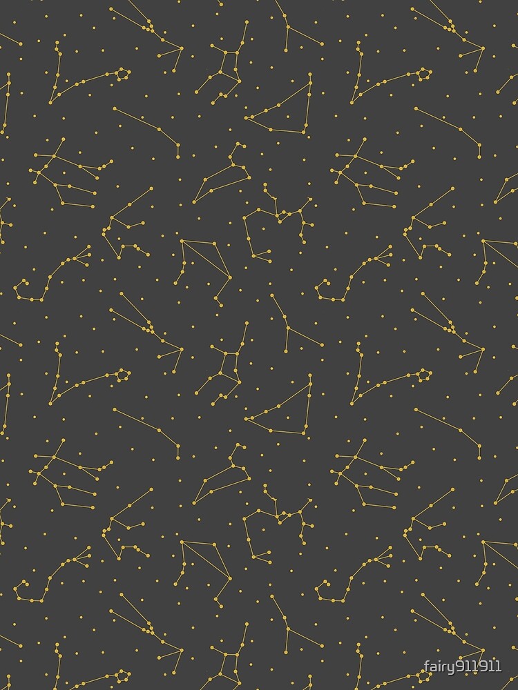 Gray and Gold Zodiac Constellations by fairy911911