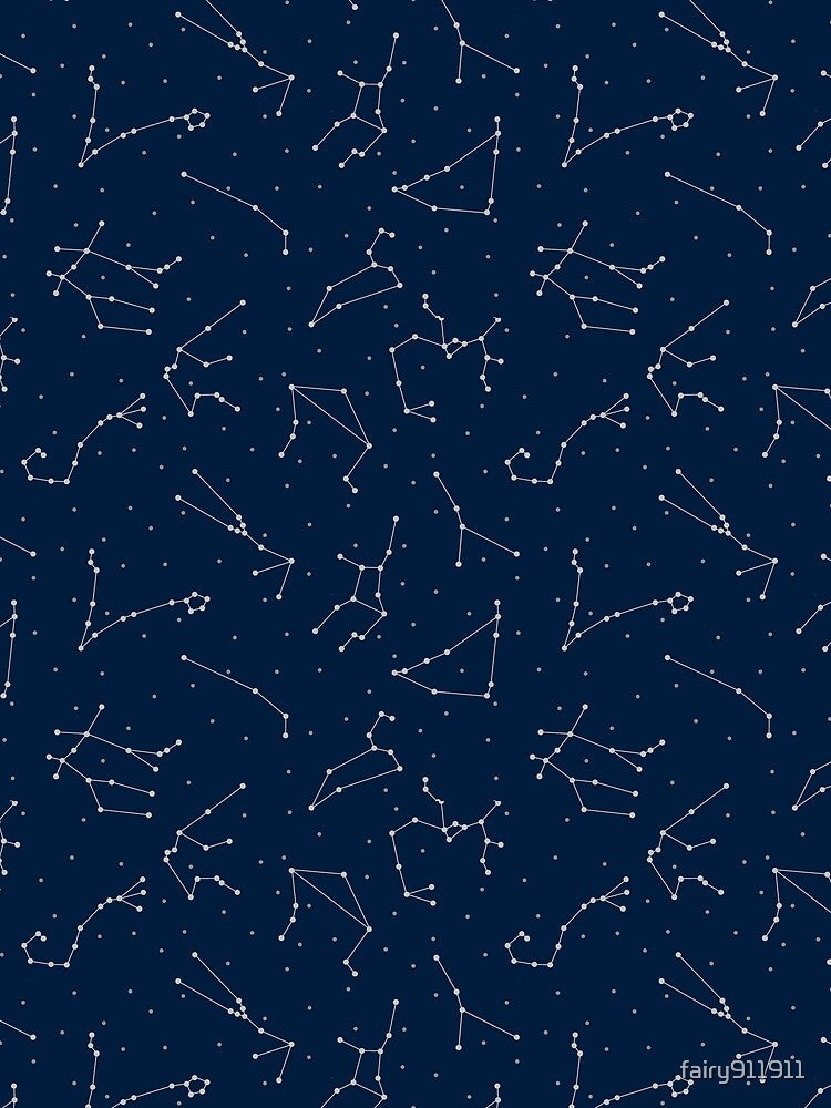 Navy and White Zodiac Constellations by fairy911911