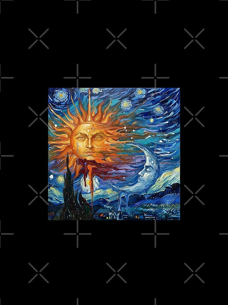 Sun and Moon Colorful Art by GymTanLaundry