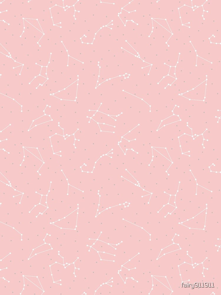 Pink and White Zodiac Constellations by fairy911911
