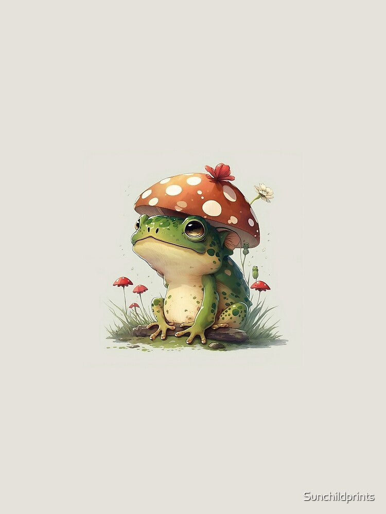 Mushroom frog god of the forest by Sunchildprints